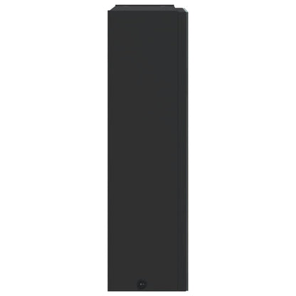 Badrumsspegel Spegelskåp LED-lampa Svart 45x13x52 cm