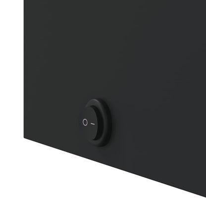 Badrumsspegel Spegelskåp LED-lampa Svart 45x13x52 cm