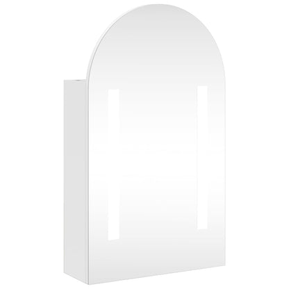 Badrumsspegel Spegelskåp LED-lampa bågformad Vit 42x13x70 cm