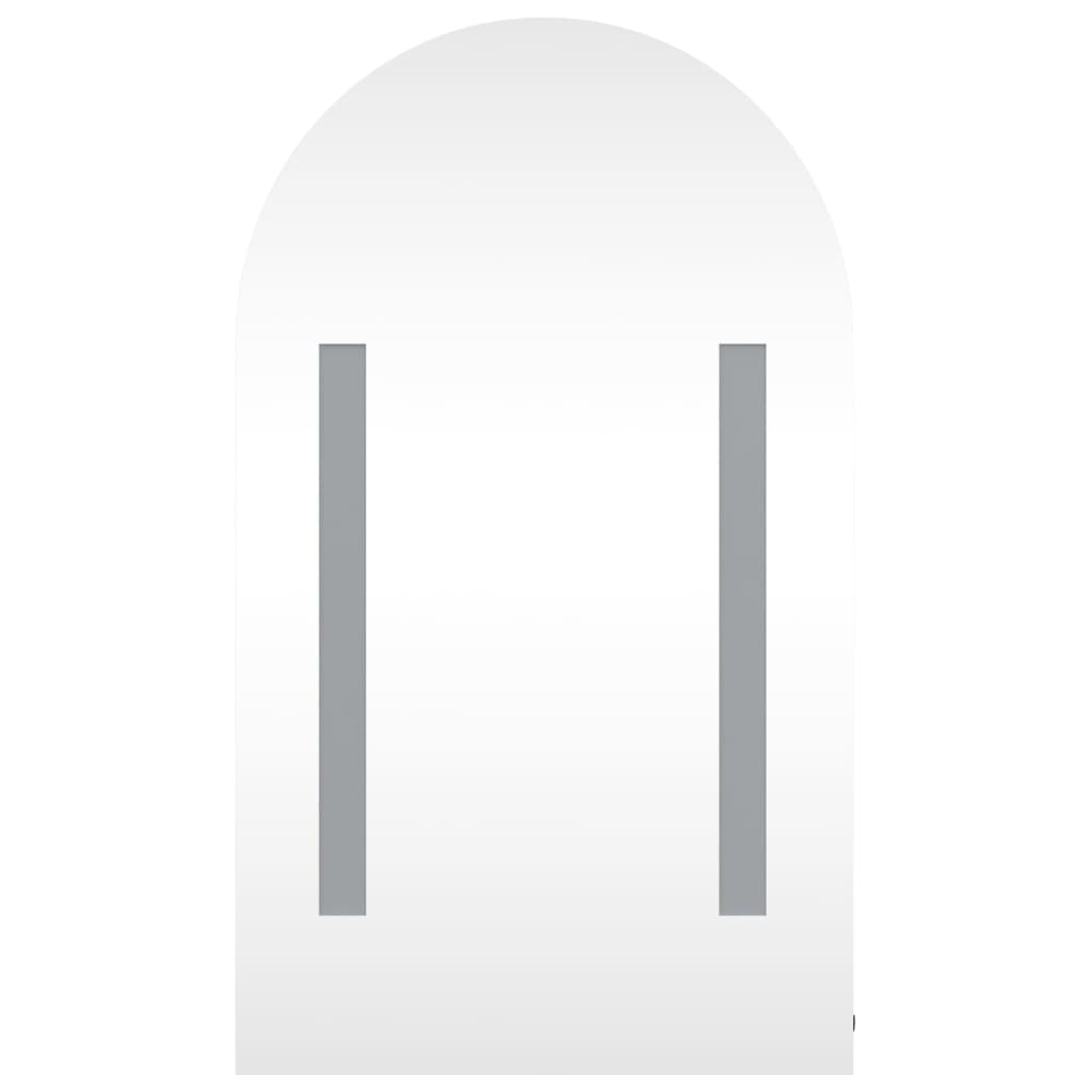 Badrumsspegel Spegelskåp LED-lampa bågformad Vit 42x13x70 cm