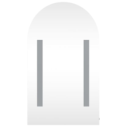 Badrumsspegel Spegelskåp LED-lampa bågformad Vit 42x13x70 cm