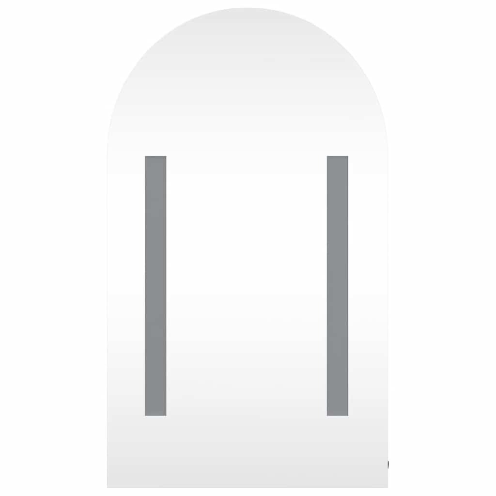 Badrumsspegel Spegelskåp LED-lampa bågformad Svart 42x13x70 cm
