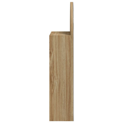 Badrumsspegel Spegelskåp LED-lampa bågformad Ek 42x13x70 cm
