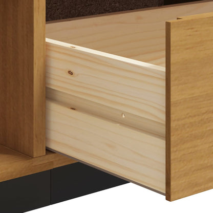 TV-Möbel Trä TV-Bänk med glasdörr FLAM 158x40x50 cm massiv furu