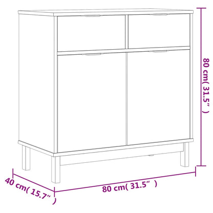 Sidobord FLAM 80x40x80 cm massiv furu