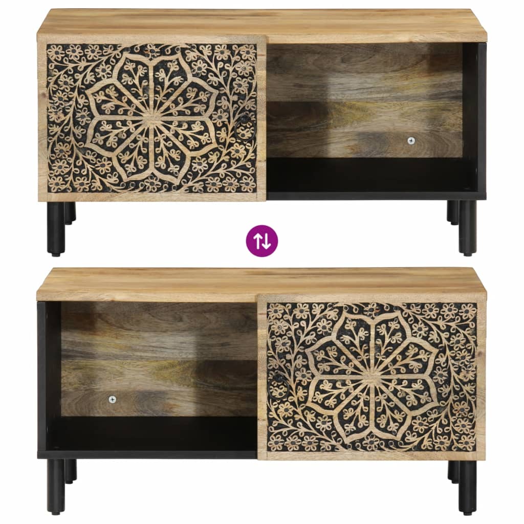 Soffbord Trä 80x50x40 cm massivt mangoträ