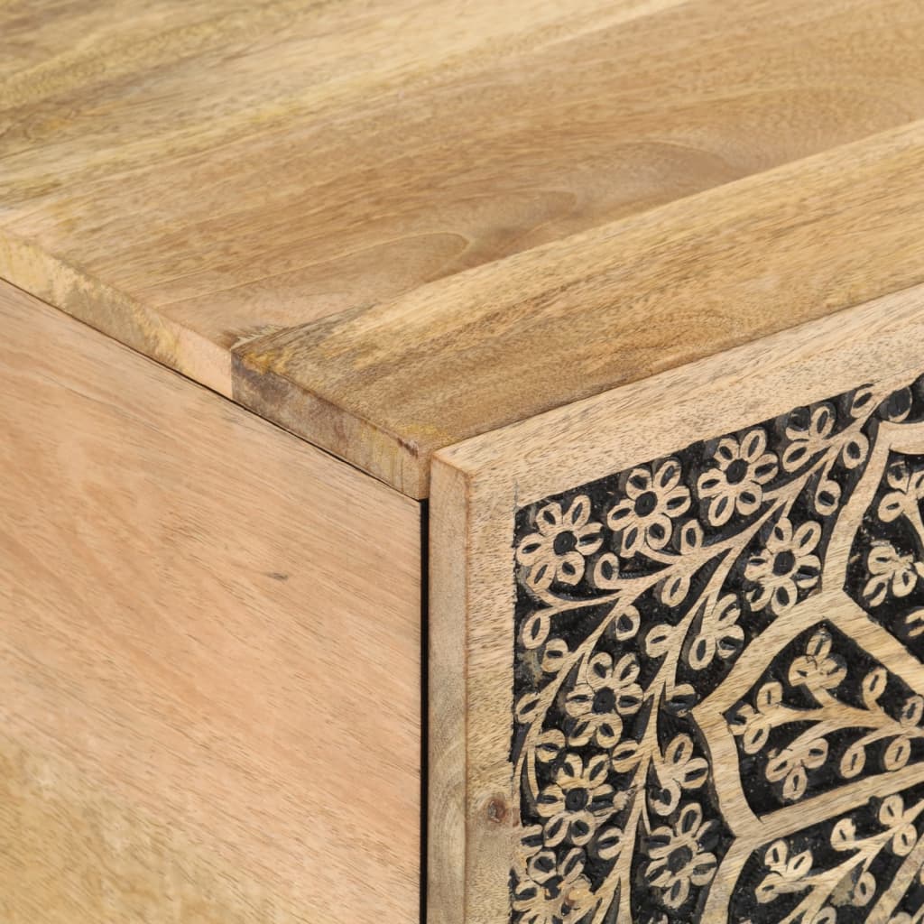 Soffbord Trä 80x50x40 cm massivt mangoträ