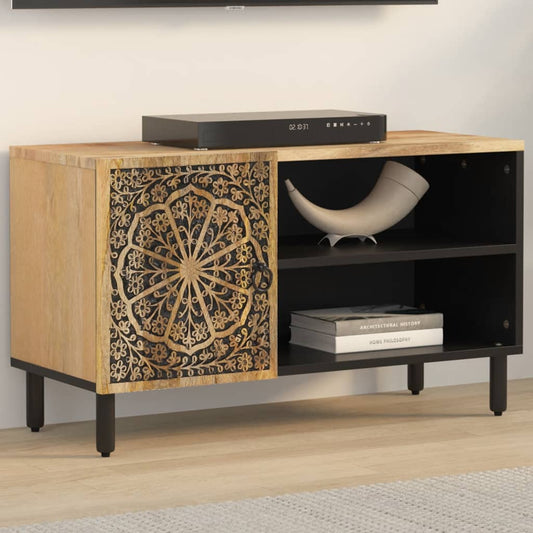 Tv-bänk 80x31x46 cm massivt mangoträ