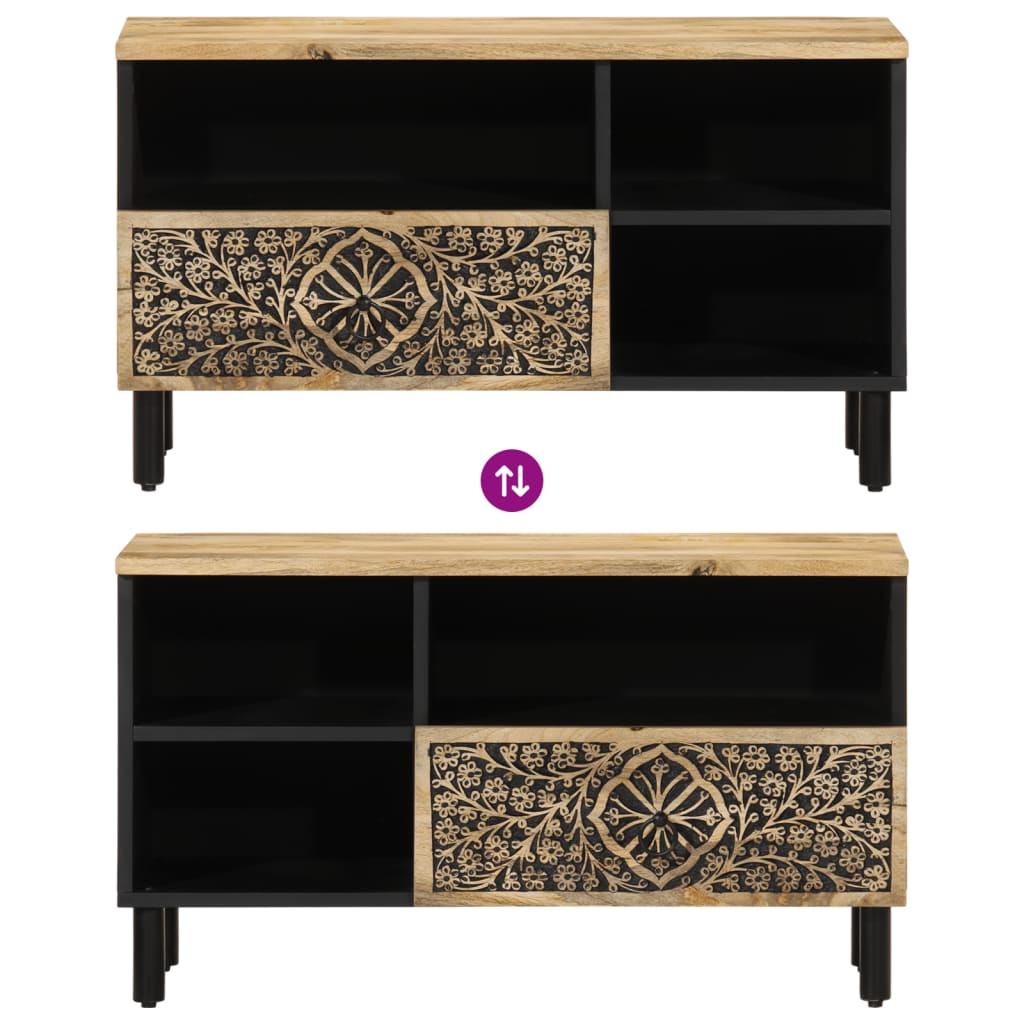 TV-Möbel Trä TV-Bänk 80x33x46 cm massivt mangoträ