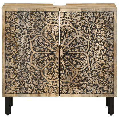 Badrumsunderskåp 62x33x58 cm massivt mangoträ