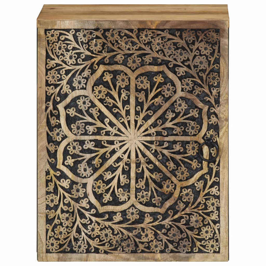 Badrumsskåp 38x33x48 cm massivt mangoträ