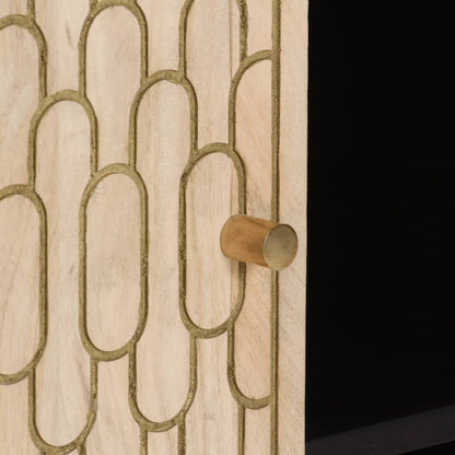 Skåp Trä 90x33x75 cm massivt mangoträ