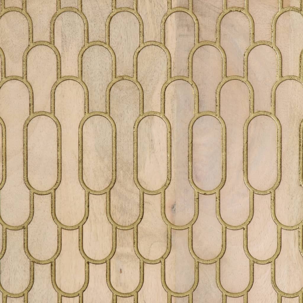 Skåp Trä 90x33x75 cm massivt mangoträ