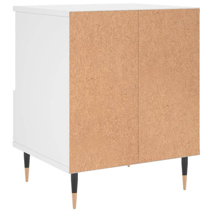 Sängbord 2 st vit 40x35x50 cm konstruerat trä