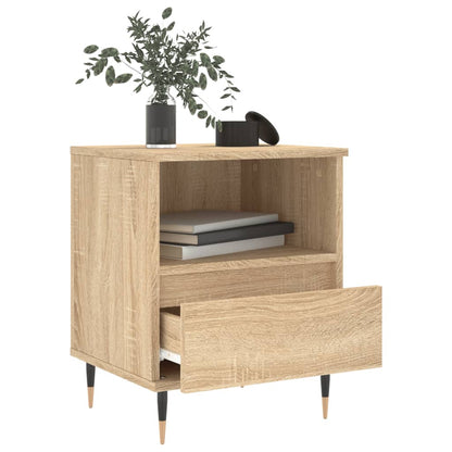 Sängbord 2 st sonoma-ek 40x35x50 cm konstruerat trä