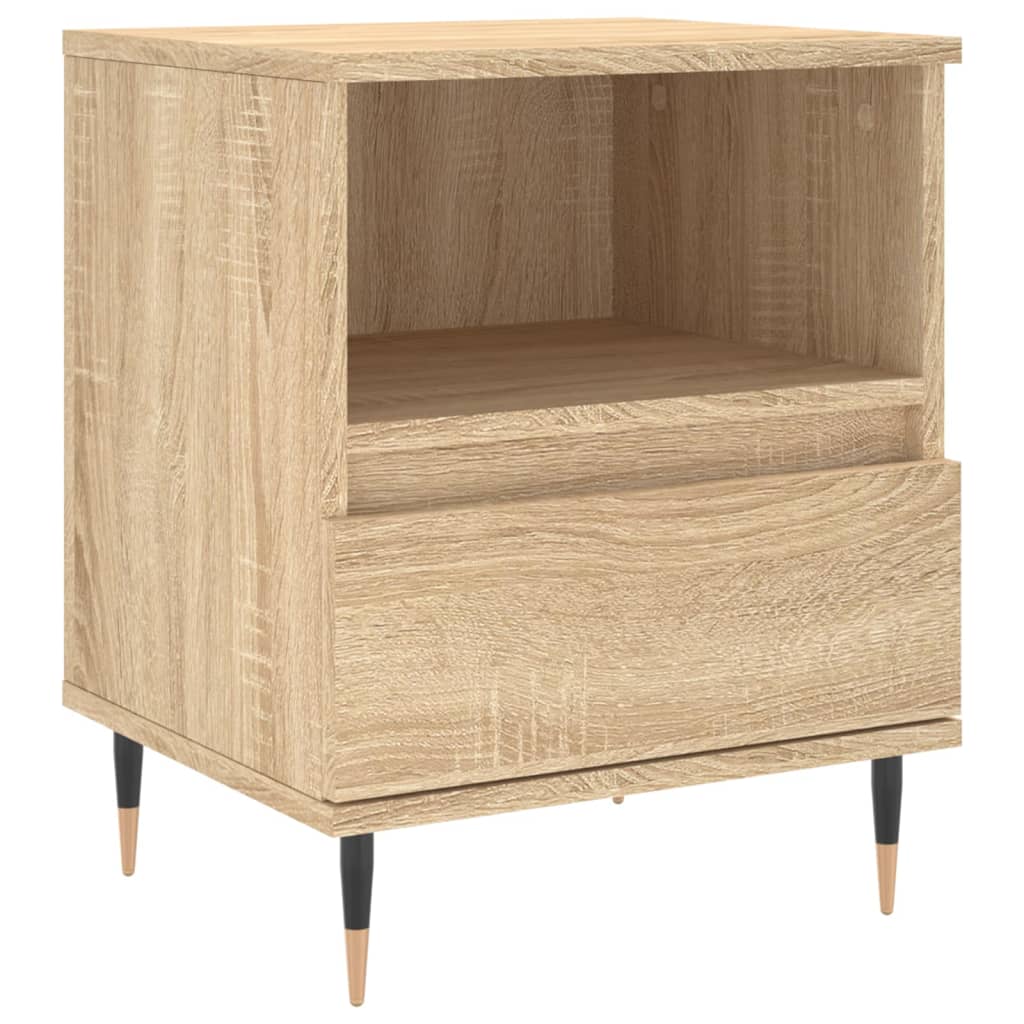 Sängbord 2 st sonoma-ek 40x35x50 cm konstruerat trä