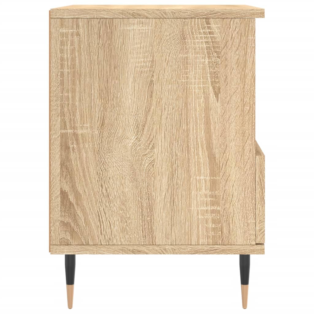 Sängbord 2 st sonoma-ek 40x35x50 cm konstruerat trä