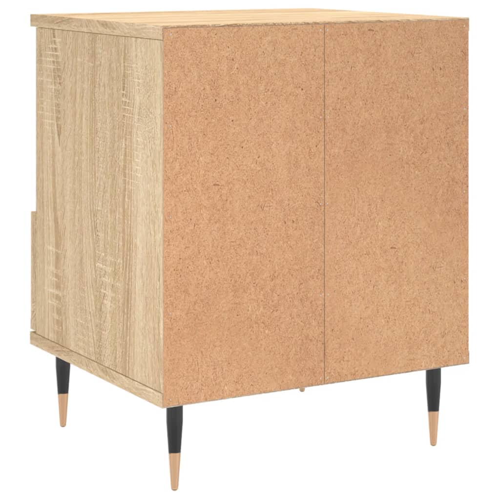 Sängbord 2 st sonoma-ek 40x35x50 cm konstruerat trä