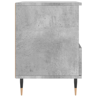 Sängbord 2 st betonggrå 40x35x50 cm konstruerat trä