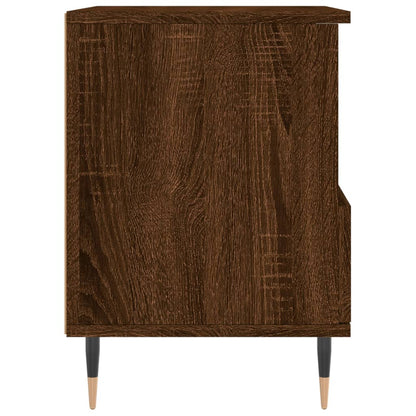 Sängbord 2 st brun ek 40x35x50 cm konstruerat trä