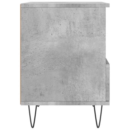 Sängbord 2 st betonggrå 40x35x50 cm konstruerat trä