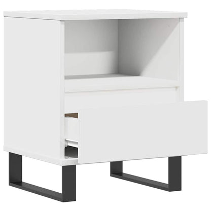 Sängbord 2 st vit 40x35x50 cm konstruerat trä