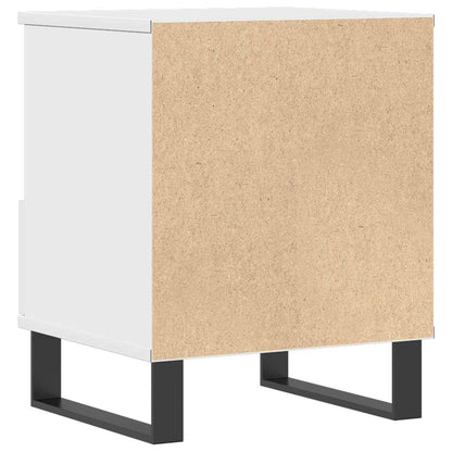 Sängbord 2 st vit 40x35x50 cm konstruerat trä