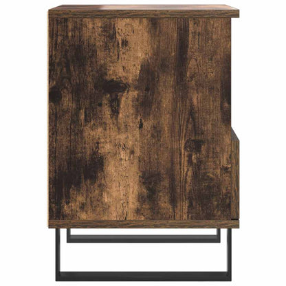 Sängbord 2 st rökfärgad ek 40x35x50 cm konstruerat trä