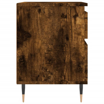 Sängbord 2 st rökfärgad ek 40x35x50 cm konstruerat trä