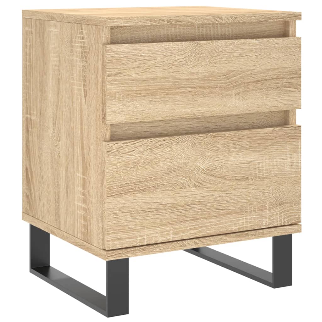 Sängbord 2 st sonoma-ek 40x35x50 cm konstruerat trä