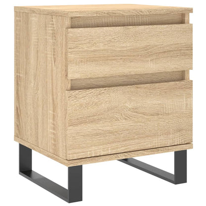 Sängbord 2 st sonoma-ek 40x35x50 cm konstruerat trä
