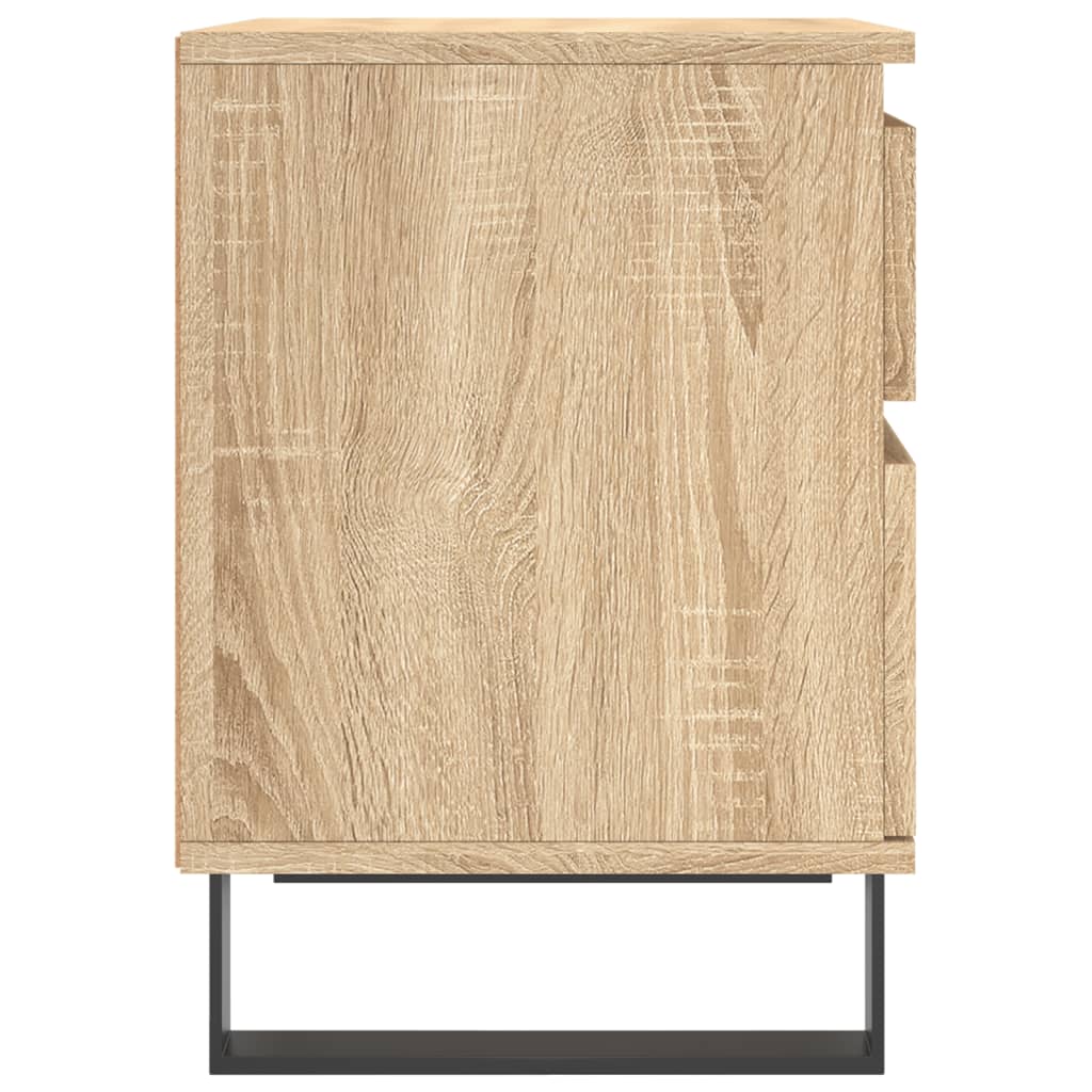 Sängbord 2 st sonoma-ek 40x35x50 cm konstruerat trä
