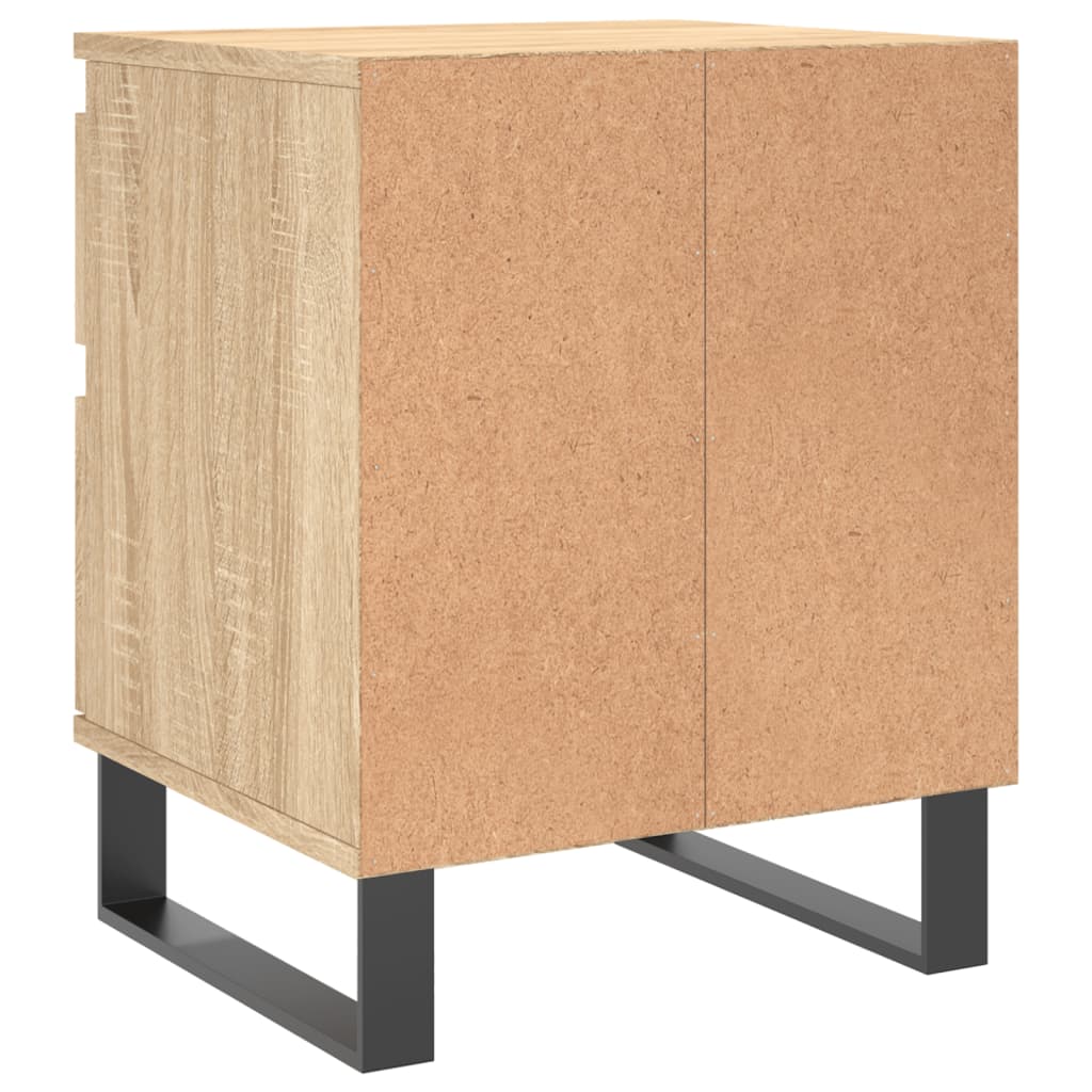 Sängbord 2 st sonoma-ek 40x35x50 cm konstruerat trä