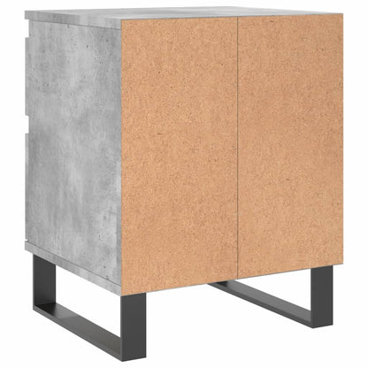 Sängbord 2 st betonggrå 40x35x50 cm konstruerat trä