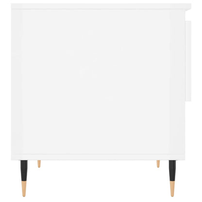 Sidobord Högglans Vit 2 st 50x46x50 cm