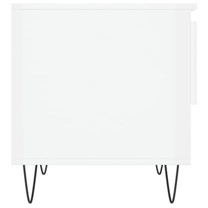 Sidobord Högglans Vit 2 st 50x46x50 cm