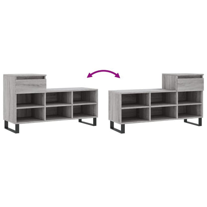 Skoställ Sonoma Grå Skoskåp 102x36x60 cm