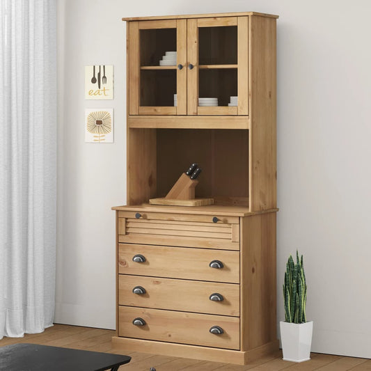 Skåp Trä VIGO 80x40x176 cm massiv furu
