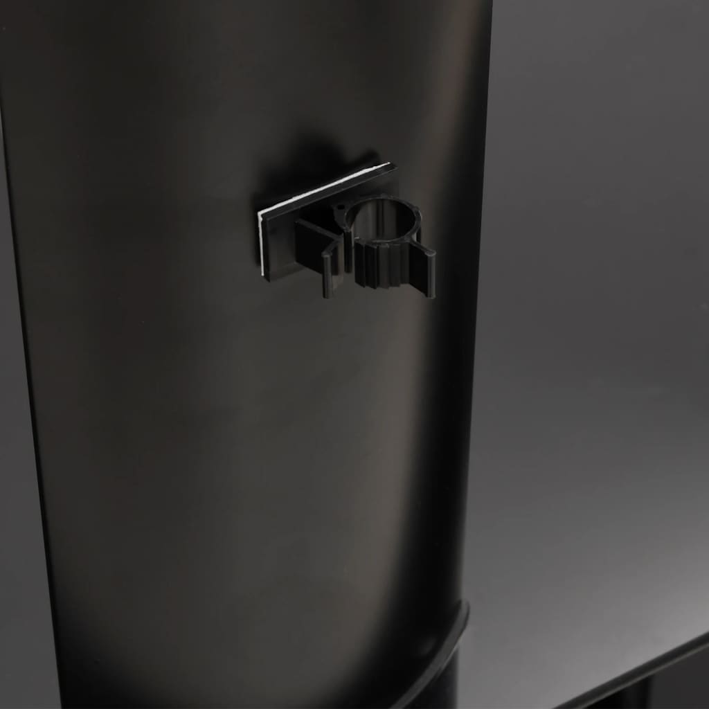 TV-Möbel Svart TV-Bänk hörn 2 hyllor för 32-70 tum och silver