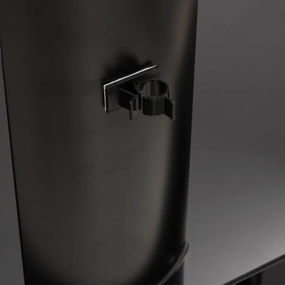 TV-Möbel Svart TV-Bänk hörn 2 hyllor för 32-70 tum och silver