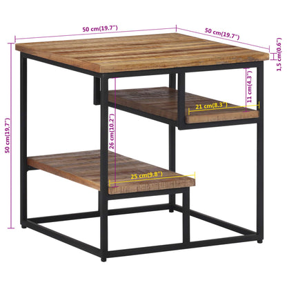 Sidobord Trä 50x50x50 cm massiv återvunnen teak
