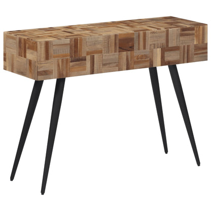 Avlastningsbord Konsollbord Trä 110x34x80 cm massiv återvunnen teak