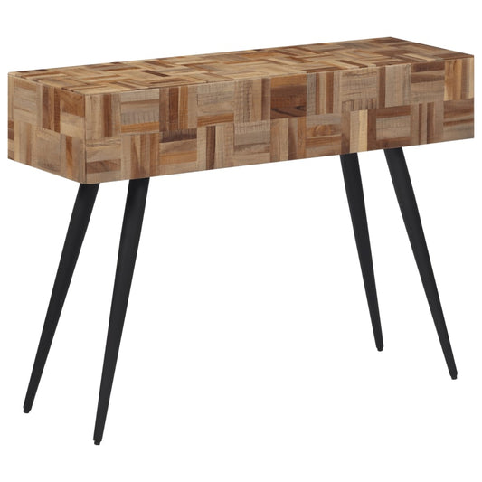 Avlastningsbord Konsollbord Trä 110x34x80 cm massiv återvunnen teak