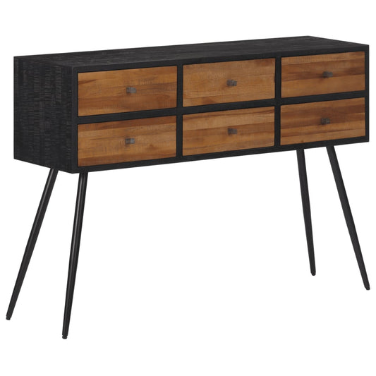 Avlastningsbord Konsollbord Trä med lådor 116x30x76 cm massiv återvunnen teak