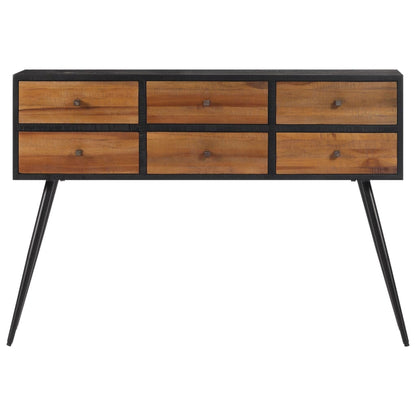 Avlastningsbord Konsollbord Trä med lådor 116x30x76 cm massiv återvunnen teak