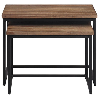 Soffbord Trä 2 delar massiv teak