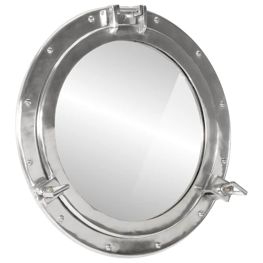 Väggspegel Ø50 aluminium och glas