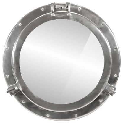 Väggspegel Ø50 aluminium och glas