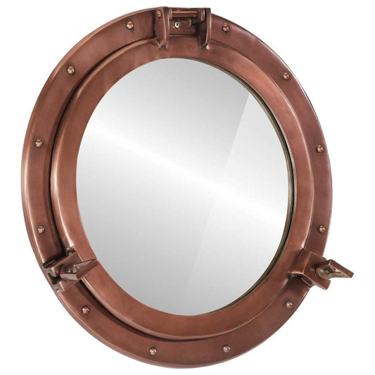Väggspegel Ø50 aluminium och glas