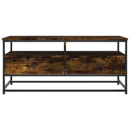 Soffbord rökfärgad ek 100x51x45 cm konstruerat trä